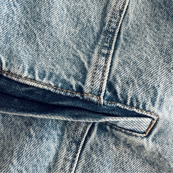 Lucky Brand Tailored Women’s Denim Vest Crop Top Western Boho Size L - Picture 7 of 13